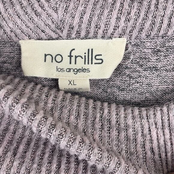 No Frills LA Off The Shoulder Knit Top Lavender Womens XL - Picture 2 of 5